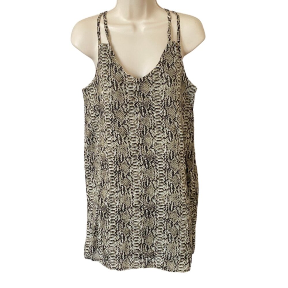 Vitamin A snakeskin Animal Print Maxi Strap Dress Small